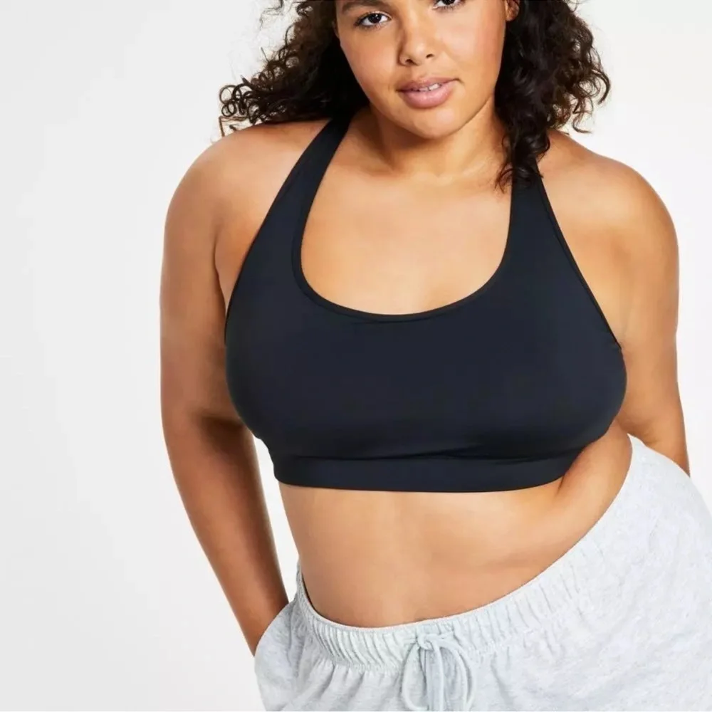 Women's Navy Blue Sports Bra - Picture 2 of 5